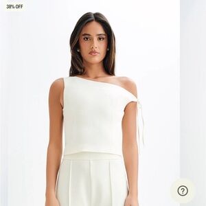 Elegant Off-Shoulder Ivory Top NWT